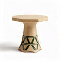 Ceramic Hexagonal Side Table – Suitable for Indoor or Outdoor Use – Made from Durable Ceramic – 50 x 50 x 45cm