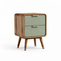 Wooden Nightstand with Two Drawers for Bedroom Storage – 40 x 40 x 50cm