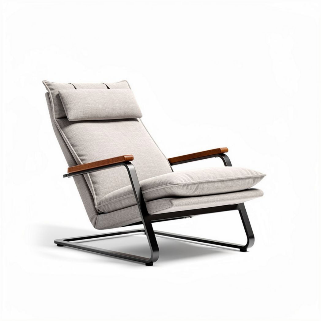Metal Frame Lounge Chair with Cushioned Seat for Living Room Use – 80 x 75 x 100cm